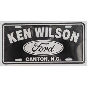 Ken Wilson Ford Canton N.C. Decorative License Plate Dealership Advertising